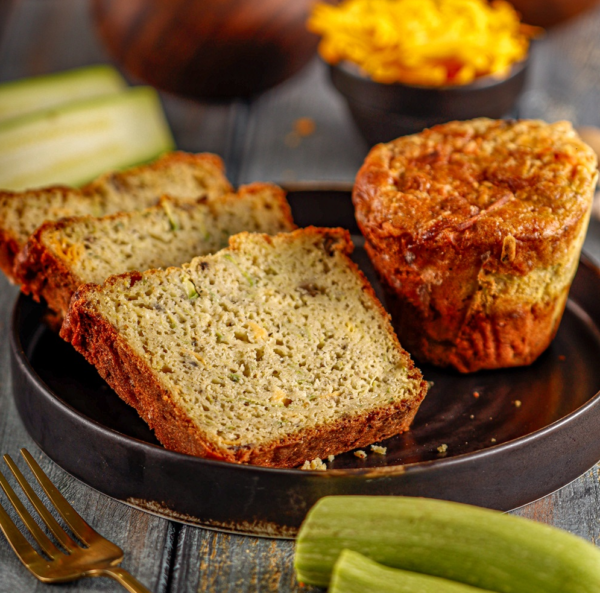 Zucchini & Red Cheddar Loaf كيكة الكوسة والجبنة الشيدر - Image 2